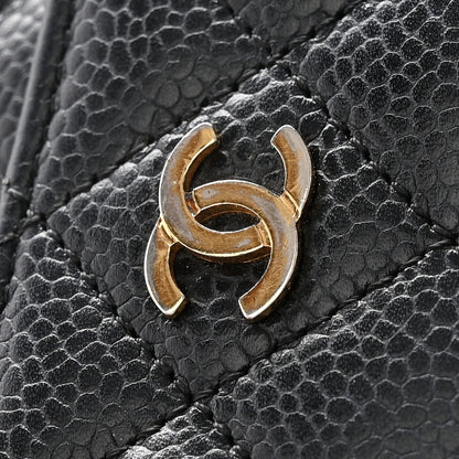 Chanel Caviar Quilted Flap Card Holder Black 9 of 11