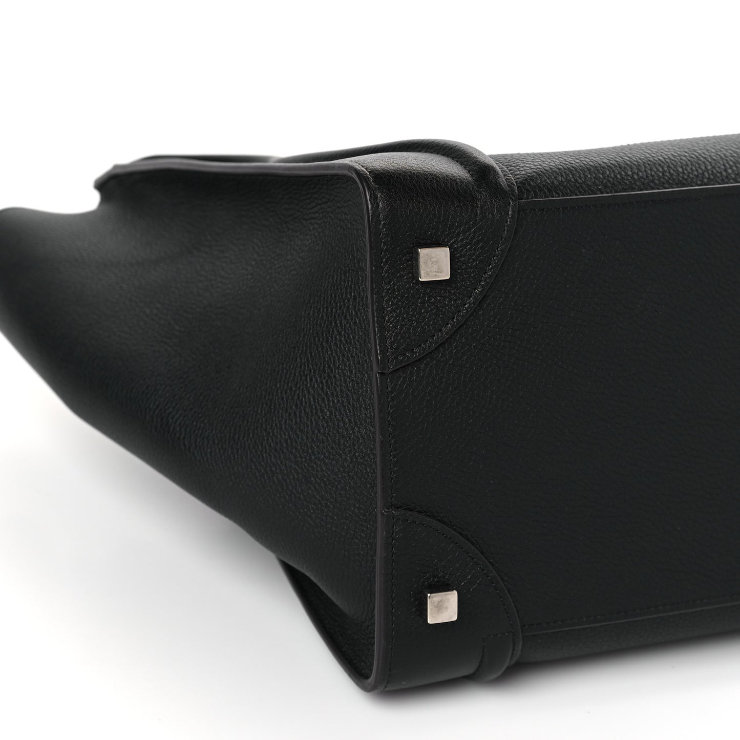 Drummed Calfskin Mini Luggage Black