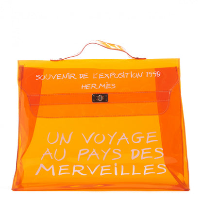 Hermes Vinyl Souvenir De L'Exposition Kelly Orange 1 of 8