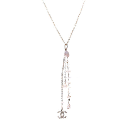 Chanel Pearl CC Chain Necklace Gold 1 of 6