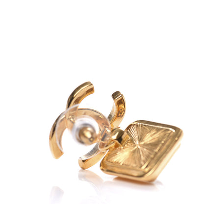 Chanel Large Crystal CC Drop Earrings Gold 4 of 5