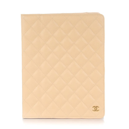 Chanel Caviar Quilted iPad Case Light Beige 1 of 8