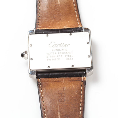 Cartier Stainless Steel Alligator 38mm Tank Divan Automatic Watch 4 of 15
