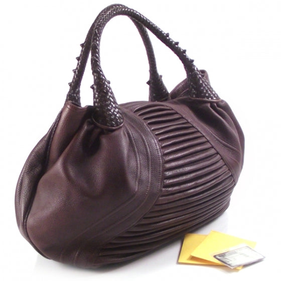 Fendi Leather Ribbed Spy Brown 3 of 11