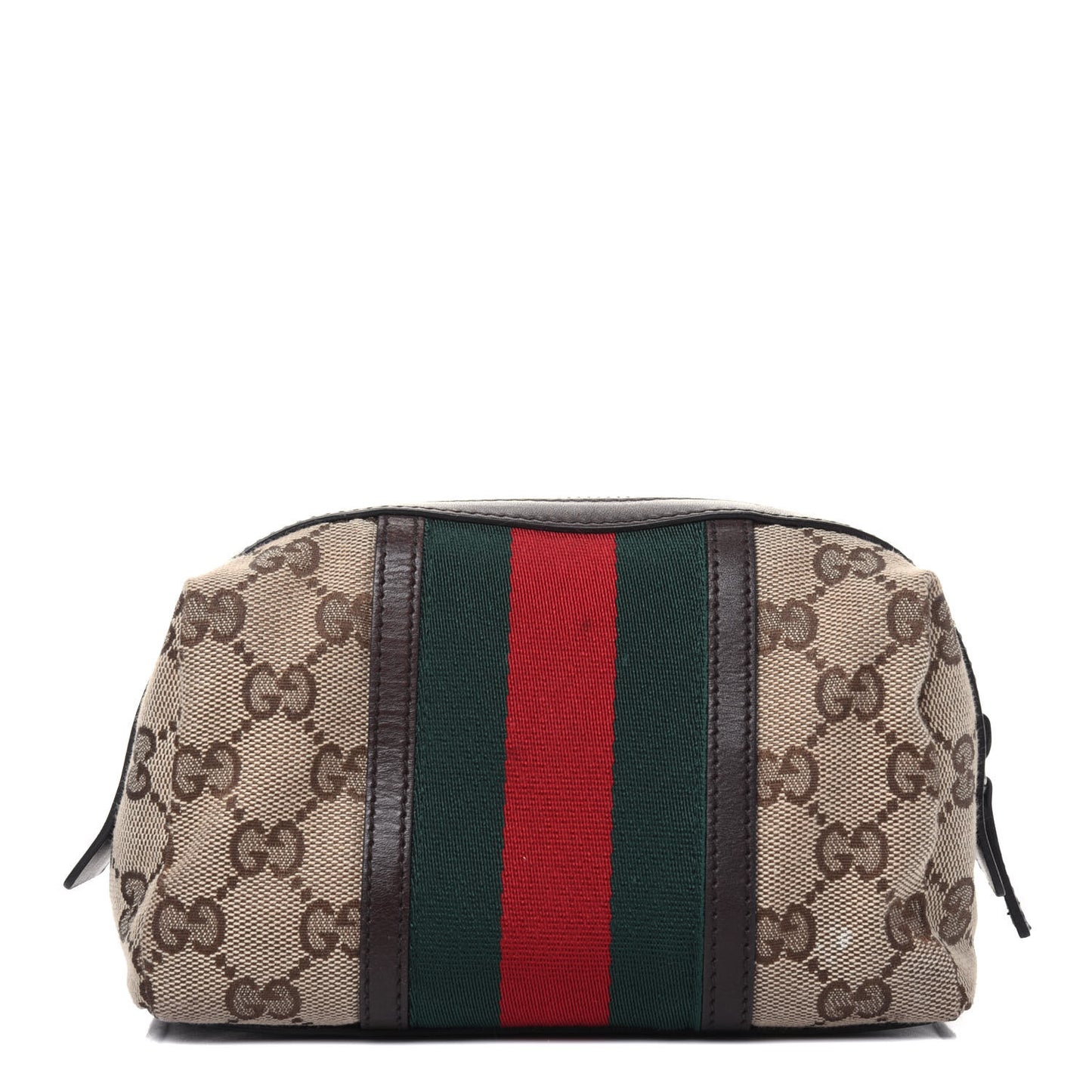 Monogram Web Small Cosmetic Case Dark Brown
