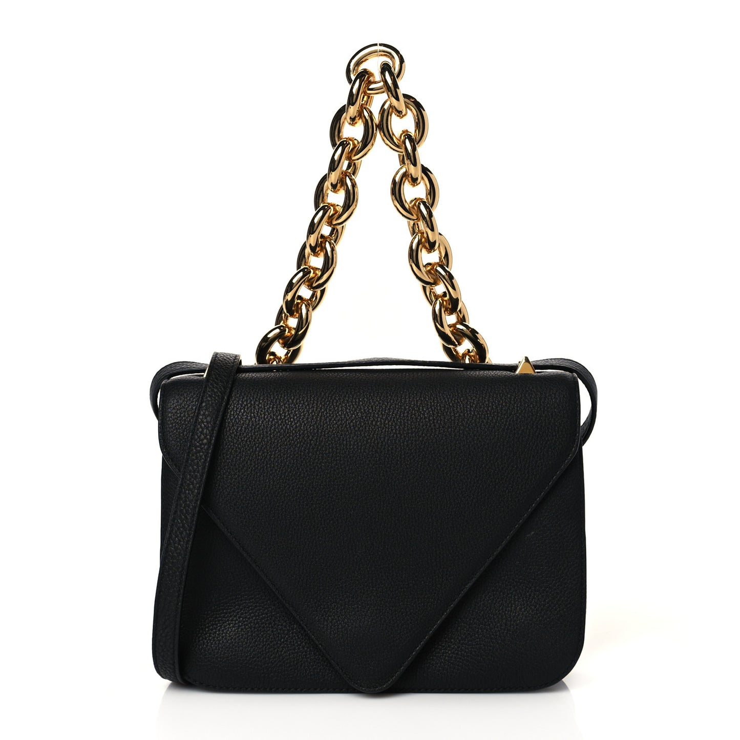 Calfskin Mount Envelope Bag Black