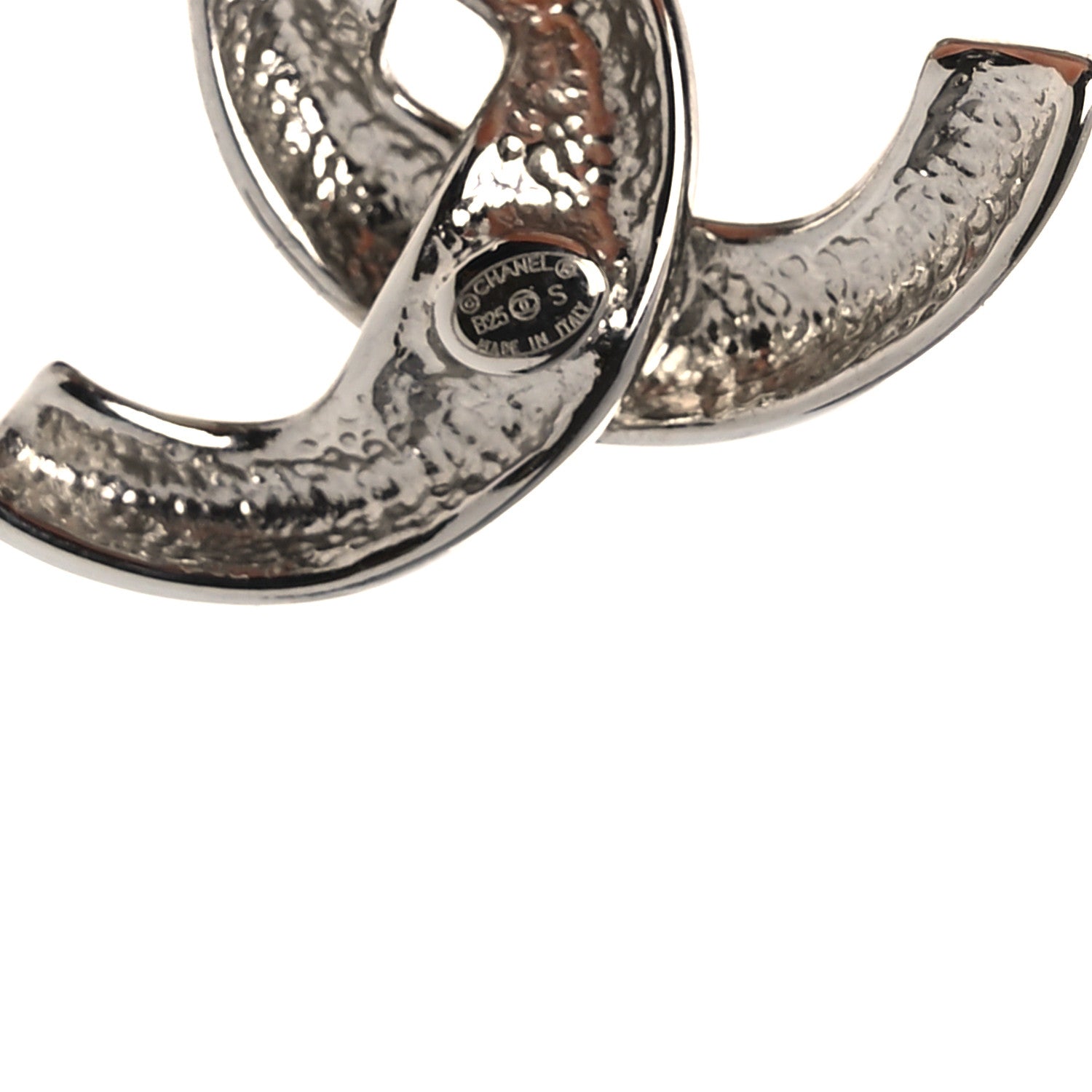 Chanel Metal CC Earrings  Silver 4 of 5