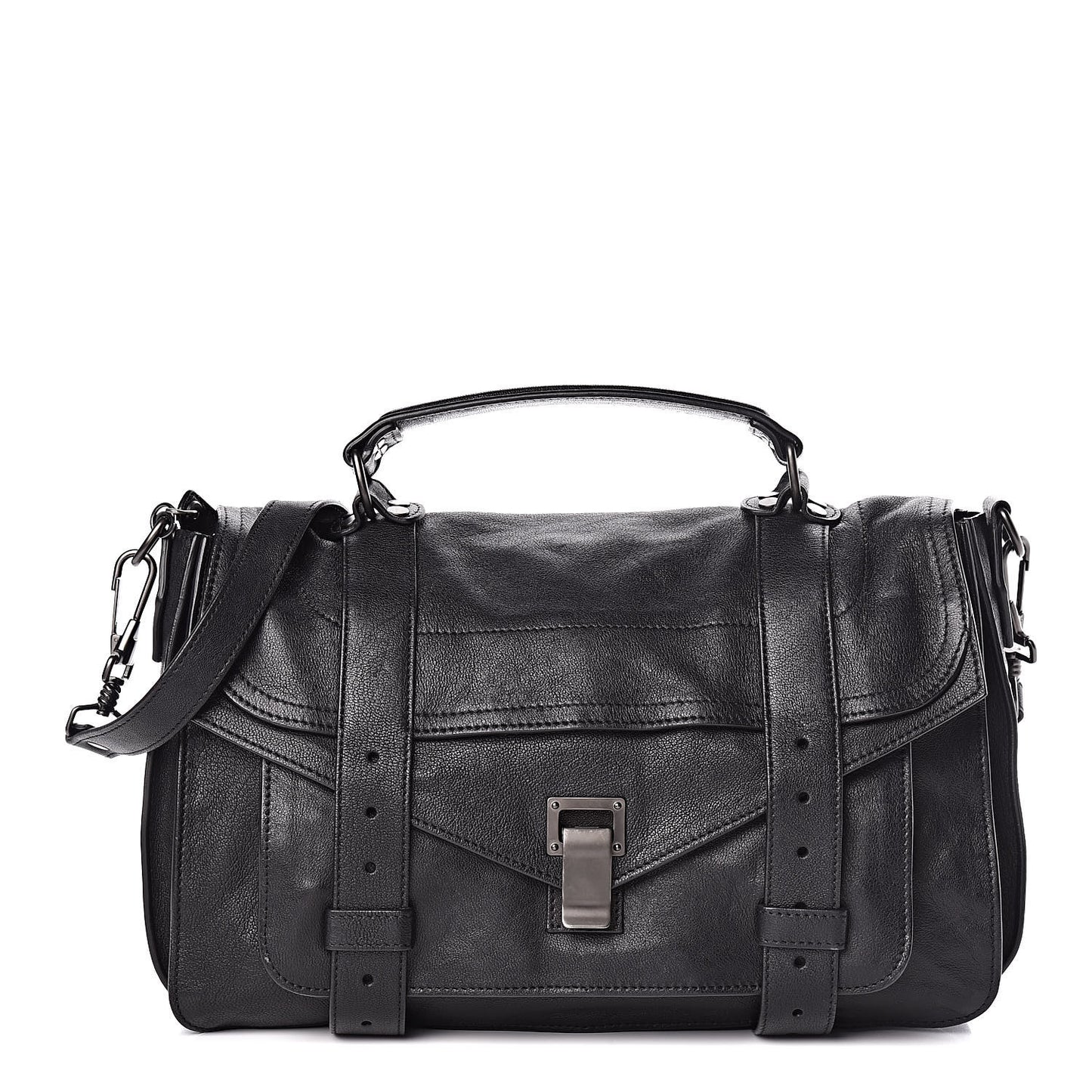 Lambskin Medium PS1 Satchel Black