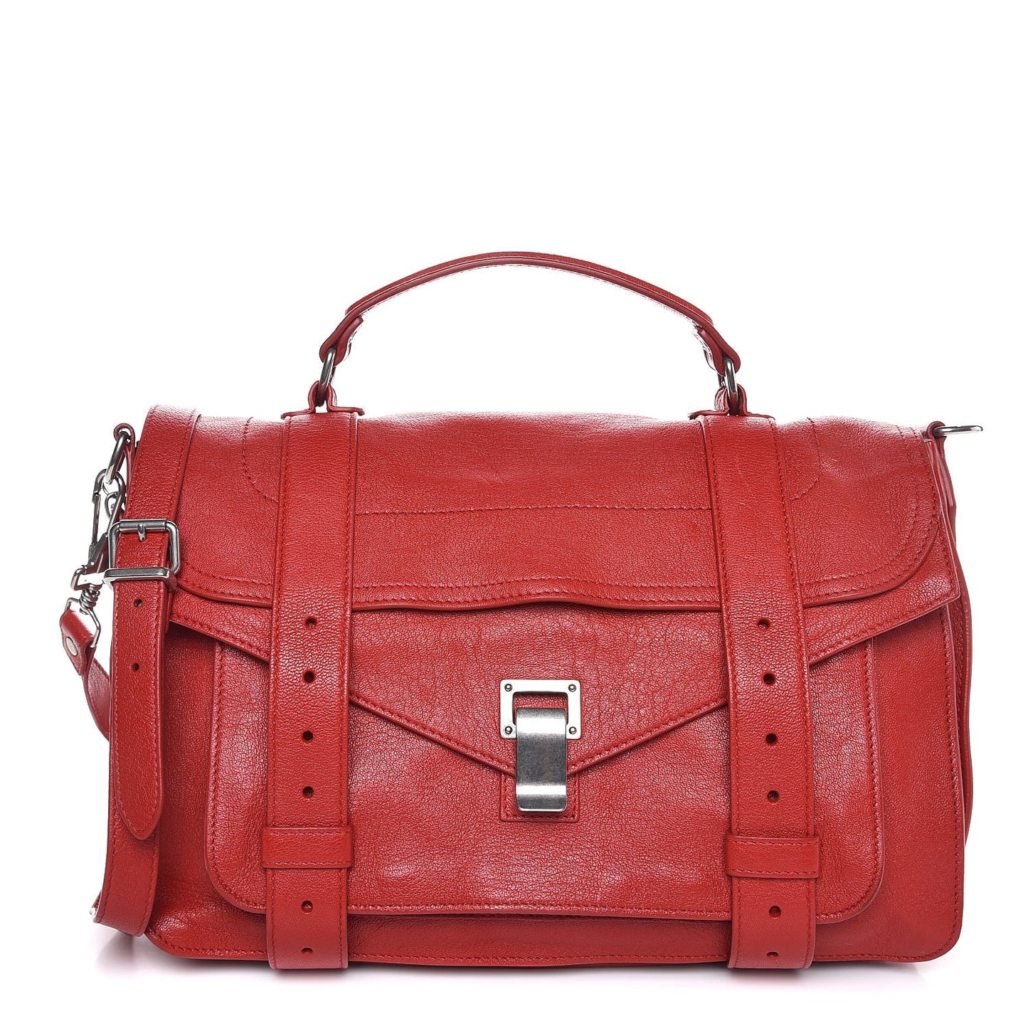 Lambskin Medium PS1 Satchel Red