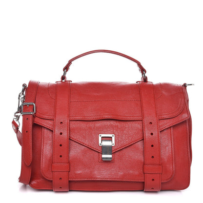 Proenza Schouler Lambskin Medium PS1 Satchel Red 1 of 8