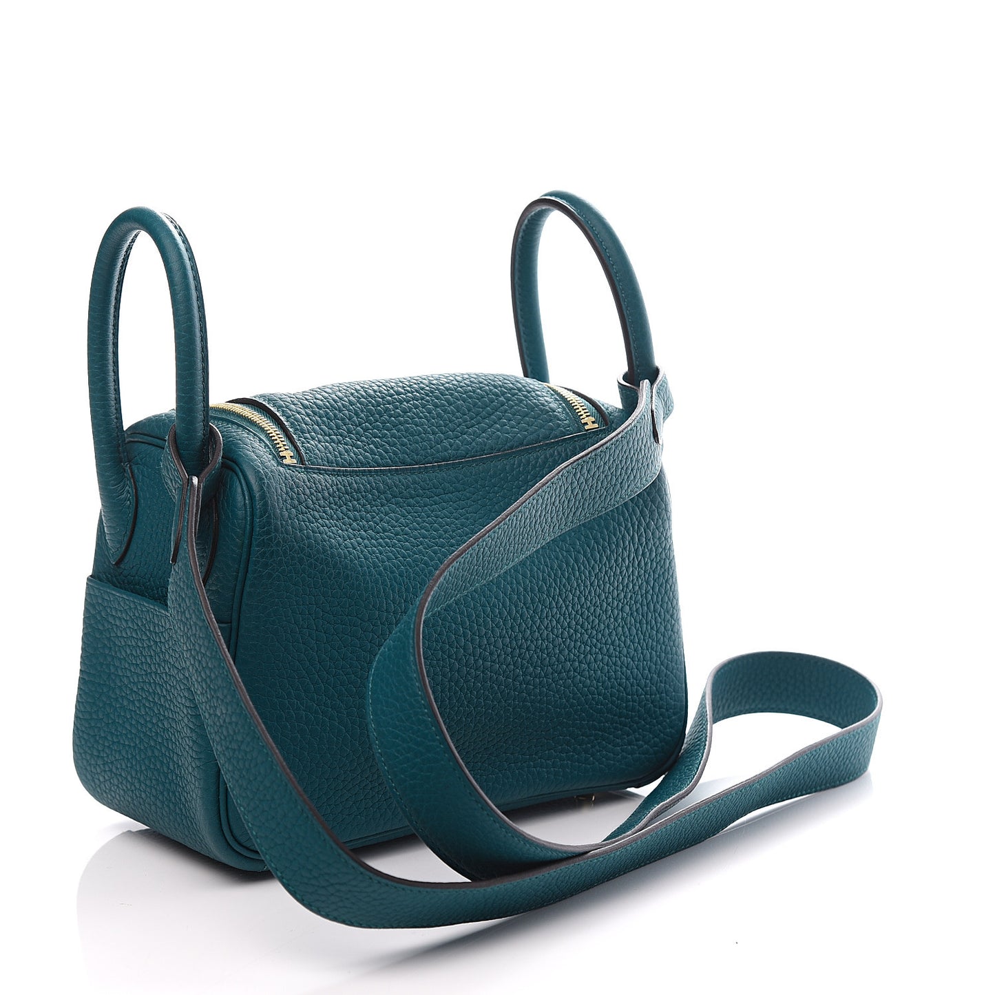 Taurillon Clemence Mini Lindy 20 Vert Bosphore
