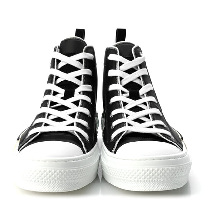 Christian Dior Nylon Calfskin Mens B23 High Top Sneakers 44 Black 2 of 9
