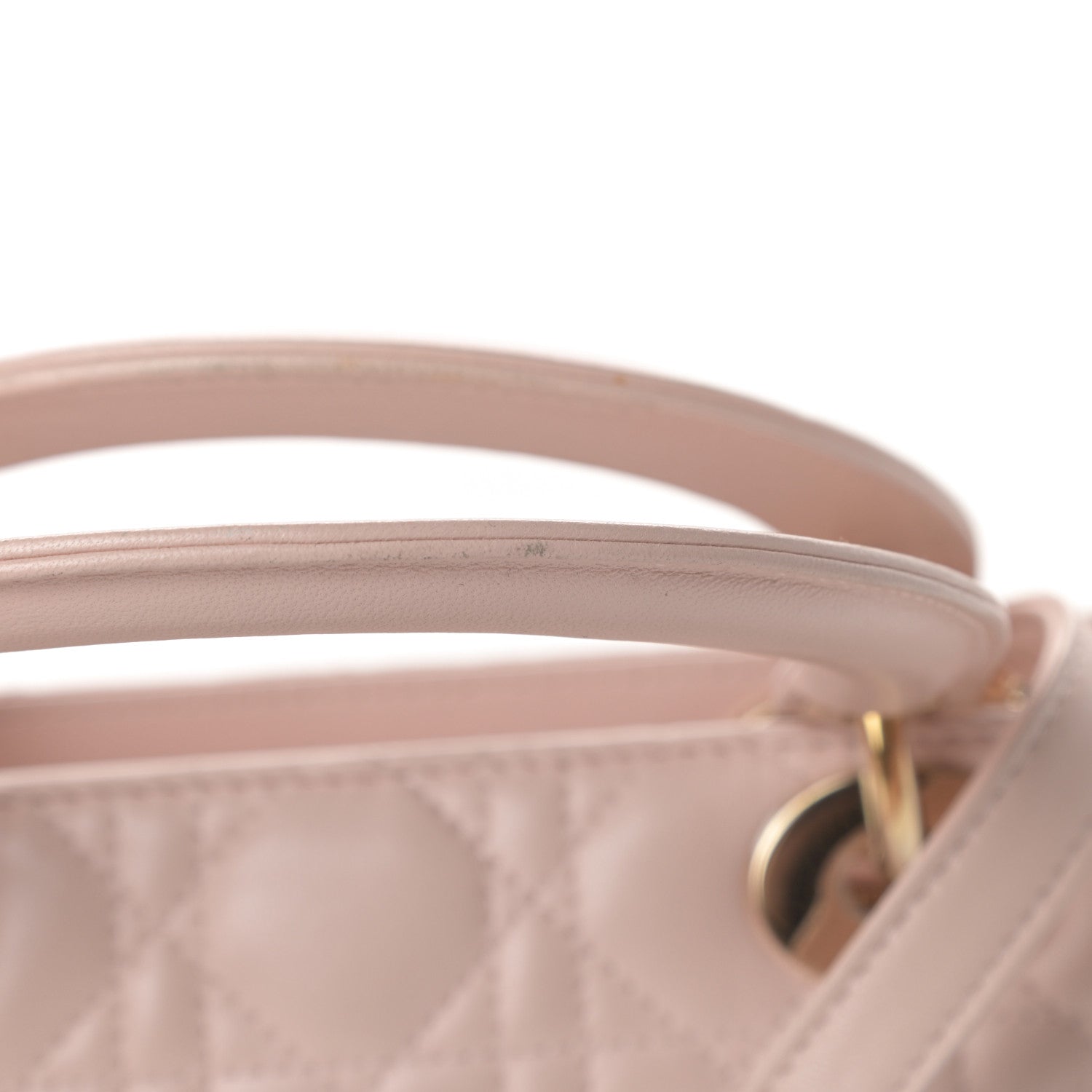 Christian Dior Lambskin Cannage Medium Lady Dior Light Pink 14 of 14