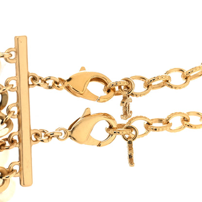 Chanel Pearl Lambskin CC Camellia Multi Strand Necklace Black Gold 4 of 5