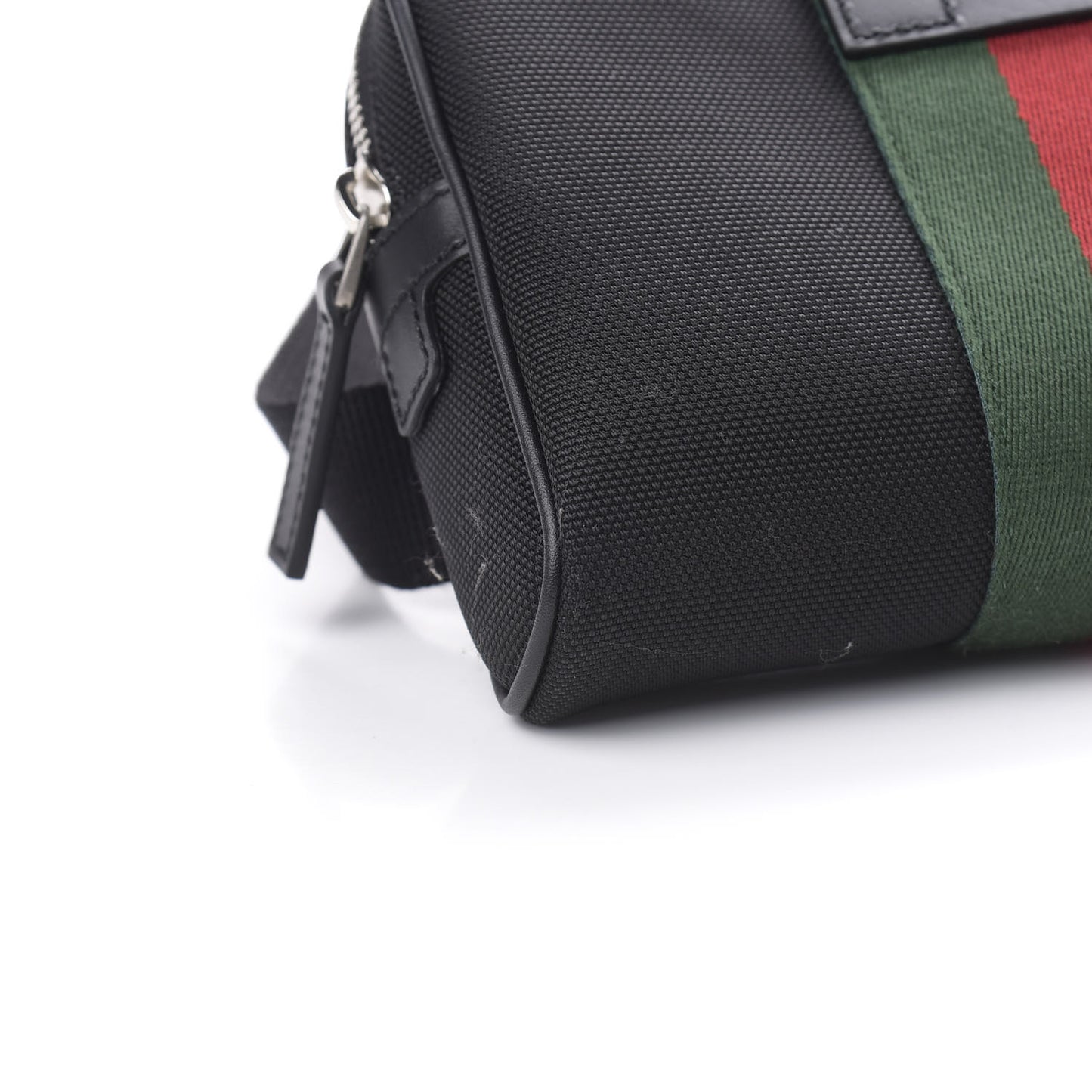Canvas Web Slim Belt Bag Black