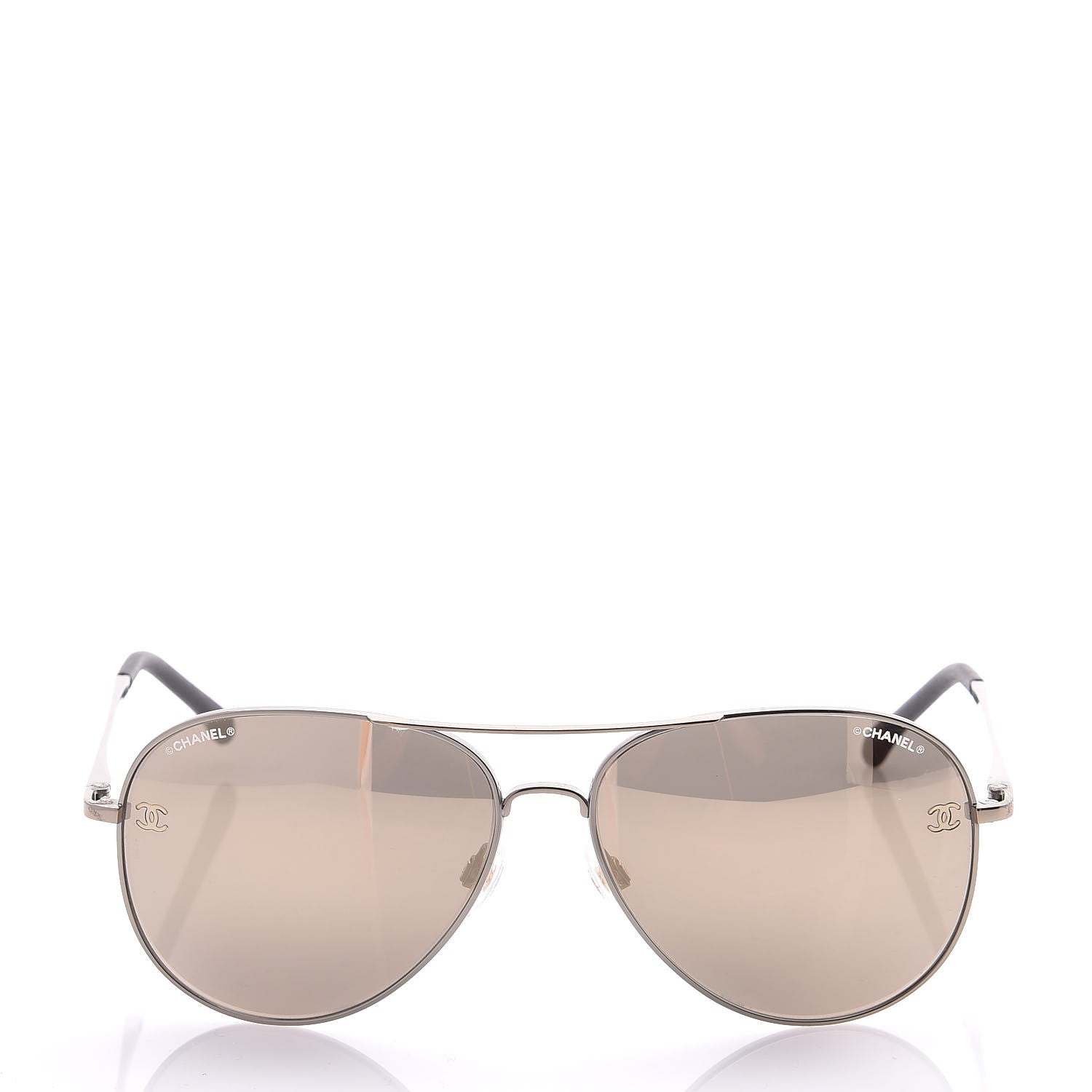 Chanel Aviator CC Sunglasses 4189-T-Q Silver 2 of 8
