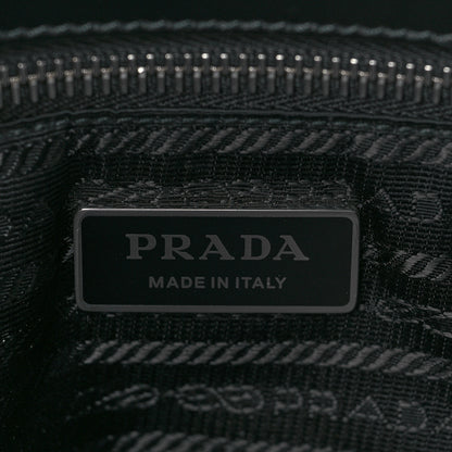 Prada Spazzolato Medium Re-Edition 1995 Double Handle Handbag Black 6 of 7