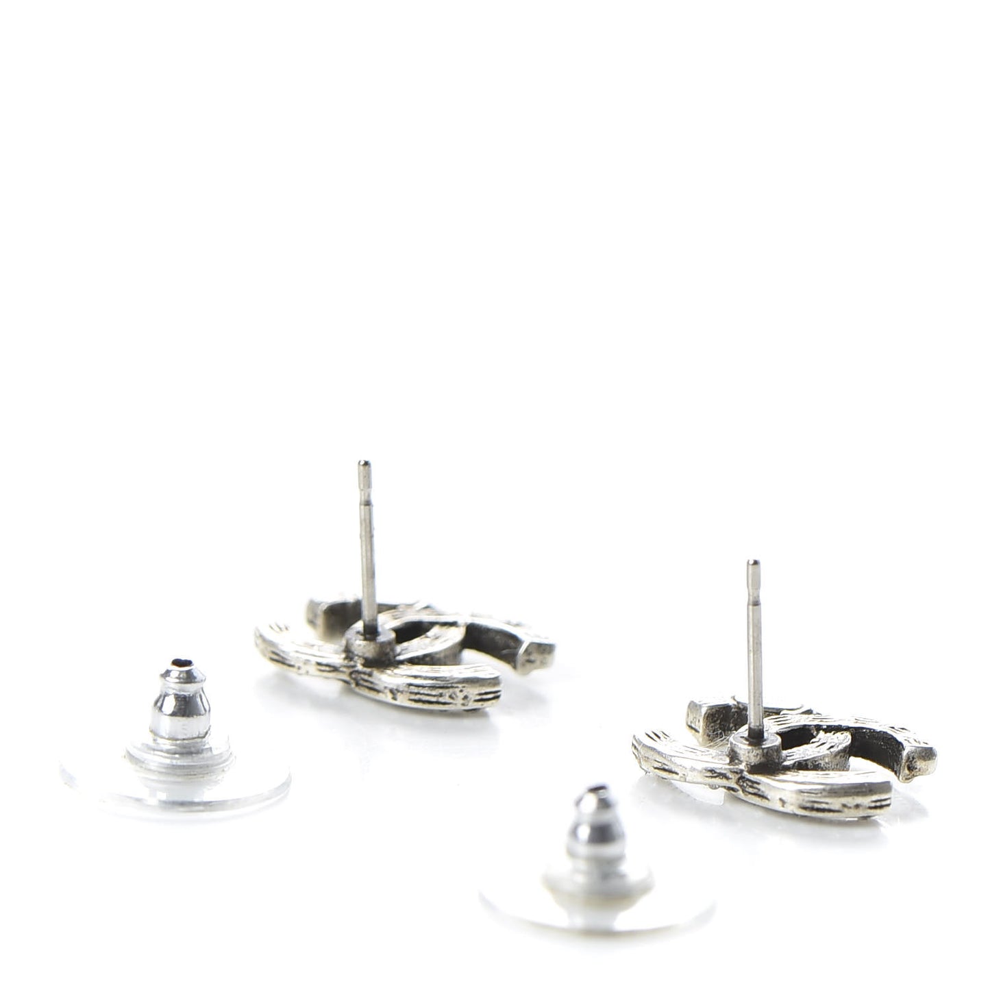 Crystal CC Earrings Silver