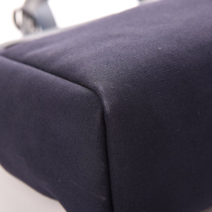 Hermes Toile Vache Calfskin Herbag 30 PM Navy Bleu Natural 9 of 20
