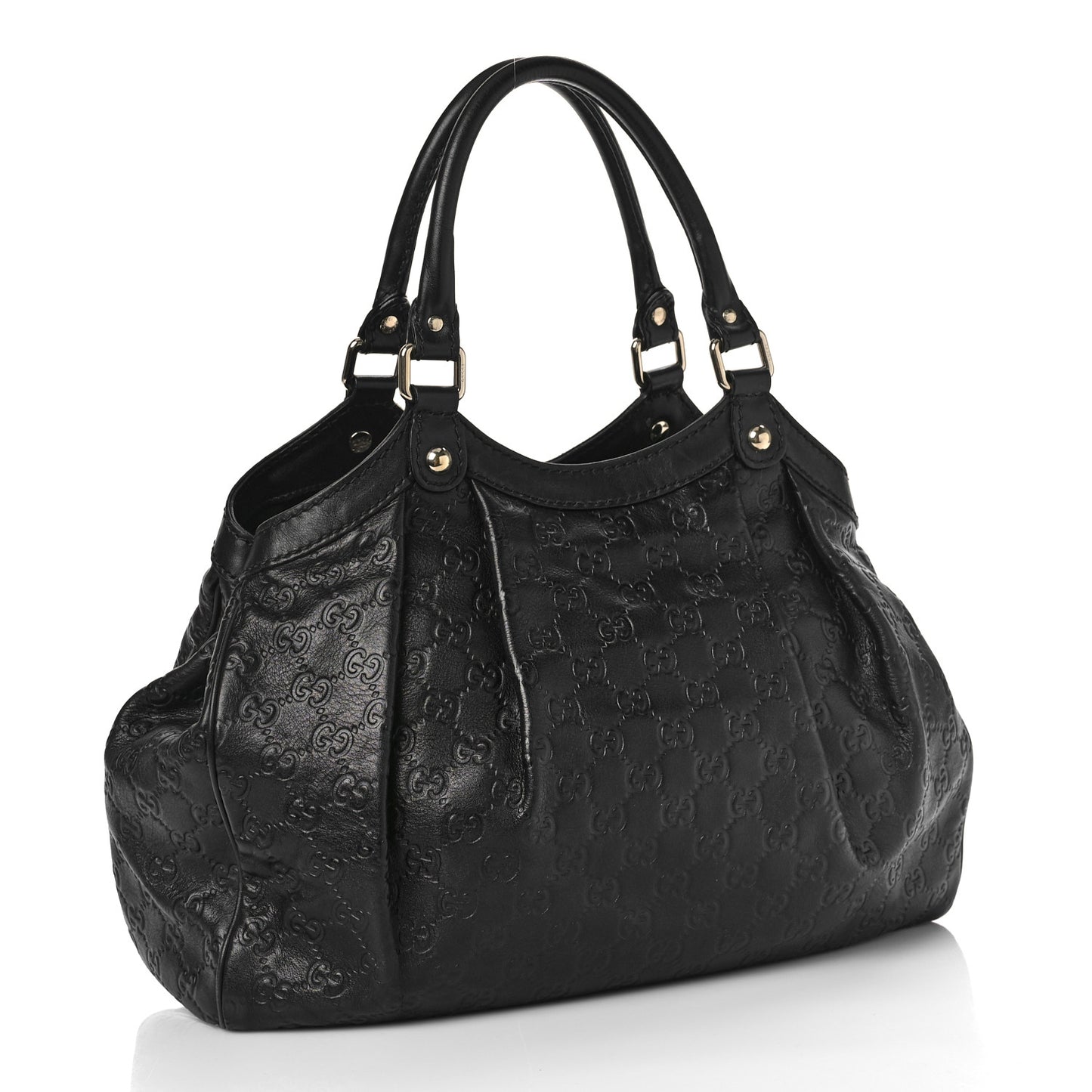 Guccissima Medium Sukey Tote Black