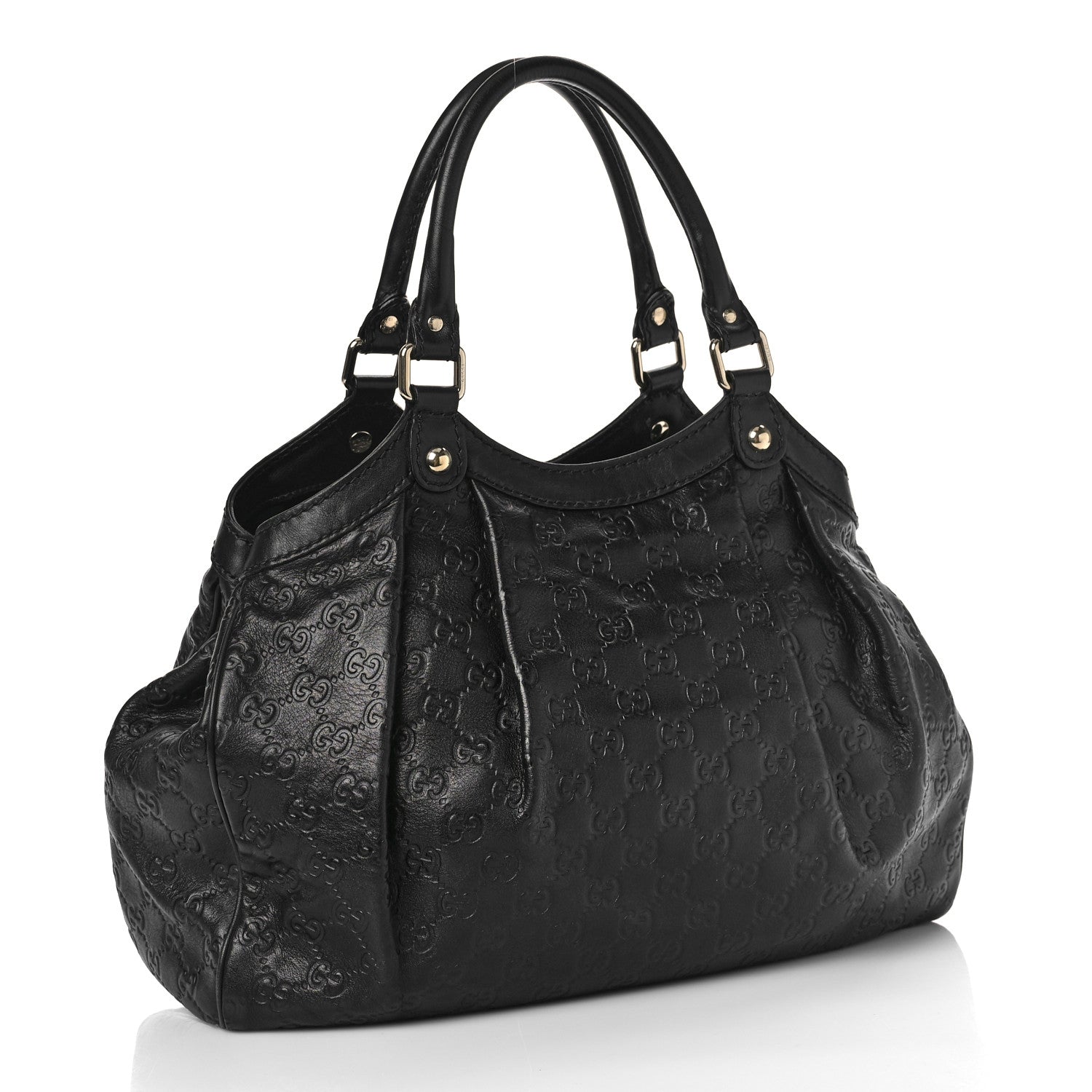 Gucci Guccissima Medium Sukey Tote Black 3 of 10