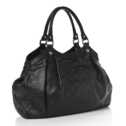 Gucci Guccissima Medium Sukey Tote Black 3 of 10