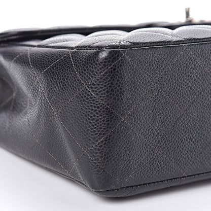 Chanel Caviar Quilted Jumbo Single Flap Black 14 of 15