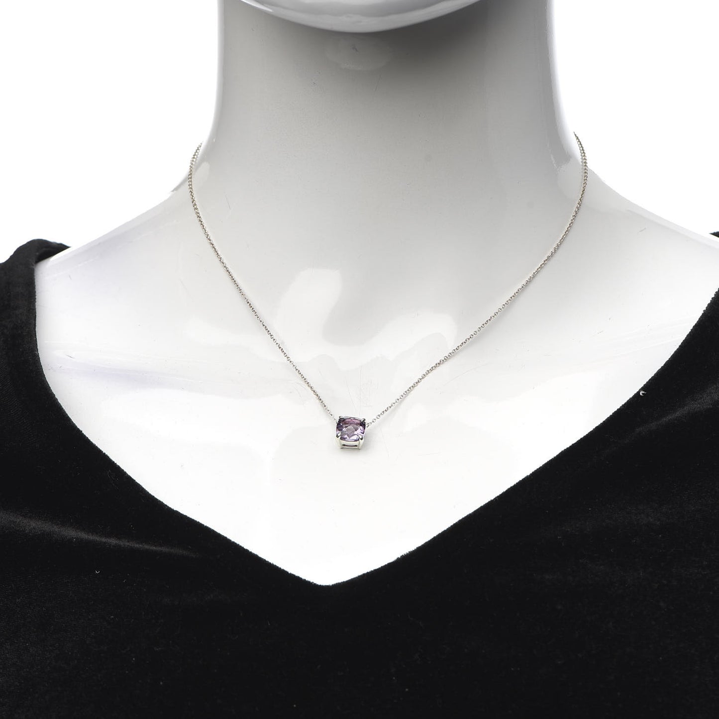 Sterling Silver Amethyst Sparklers Pendant Necklace