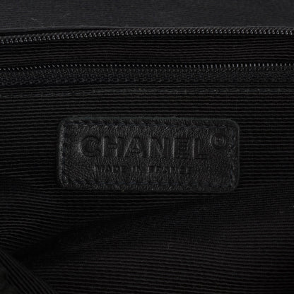 Chanel Woven Crochet Knit Medium Flap Black 6 of 7