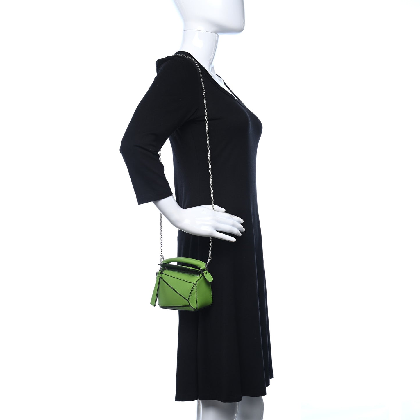Calfskin Nano Puzzle Bag Apple Green