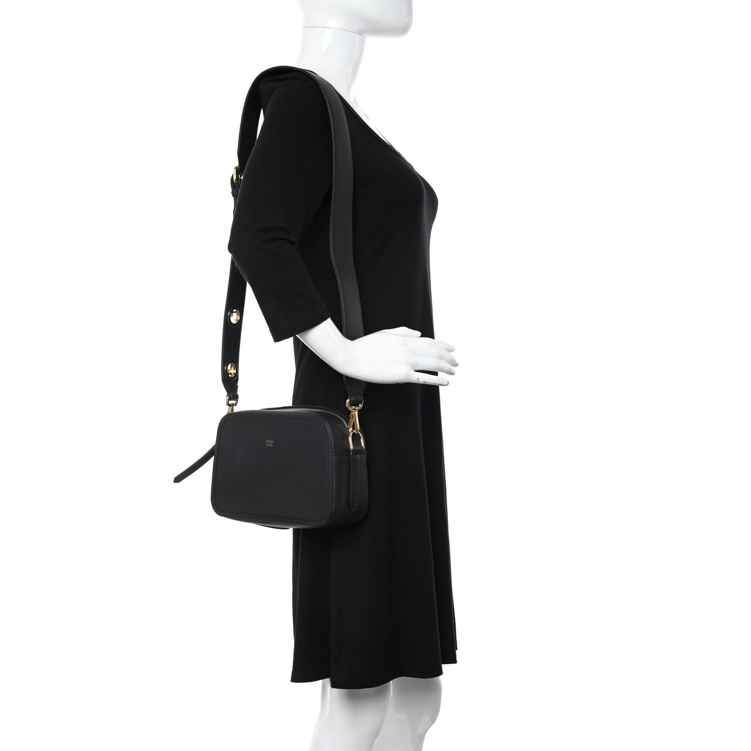 Fendi Vitello Century F is Fendi Camera Case Black 2 of 11
