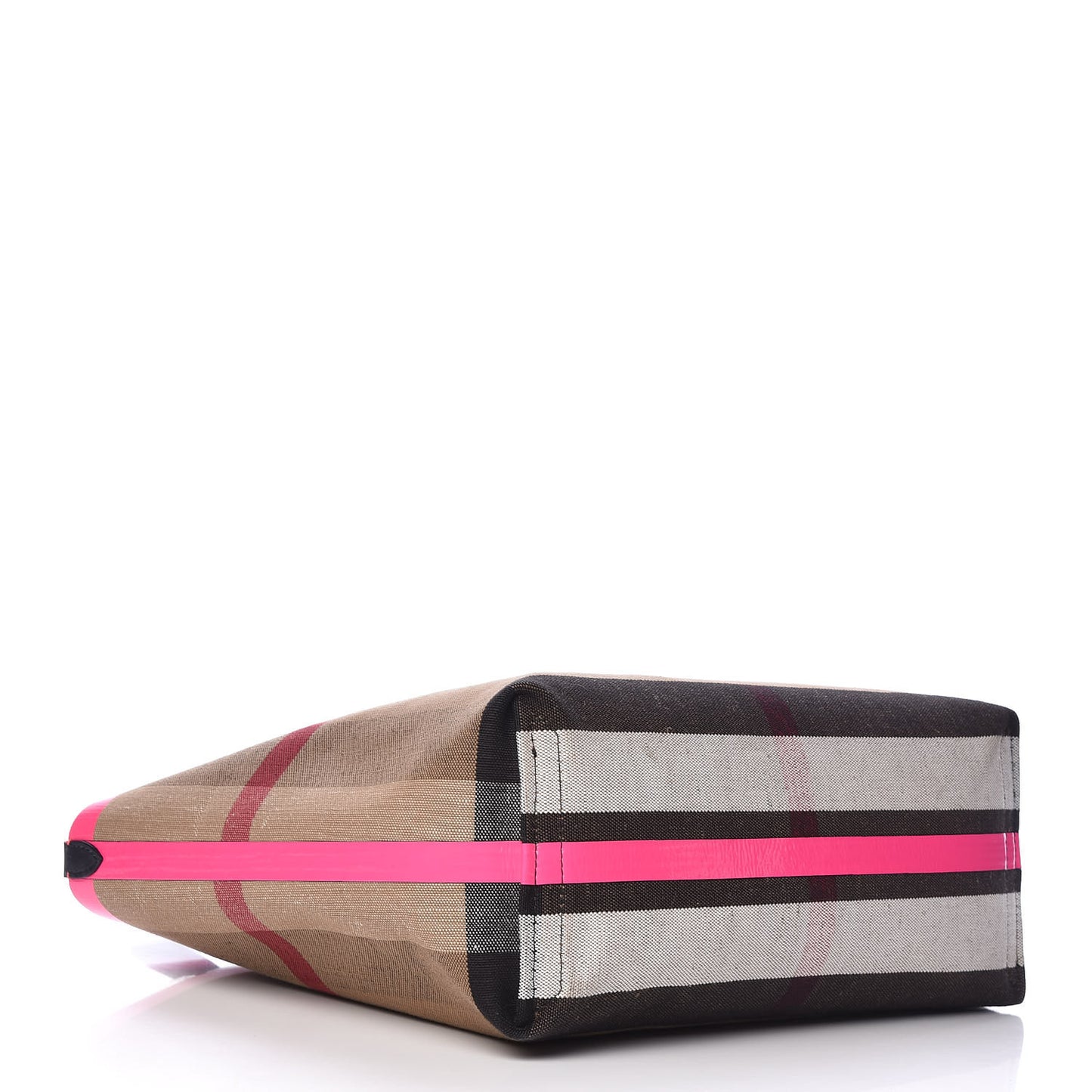 Canvas Mega Check The Giant Reversible Tote Black Neon Pink