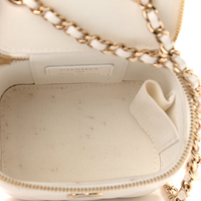 Chanel Lambskin Quilted My Chanel Lady Vanity Case With Chain White 5 of 11