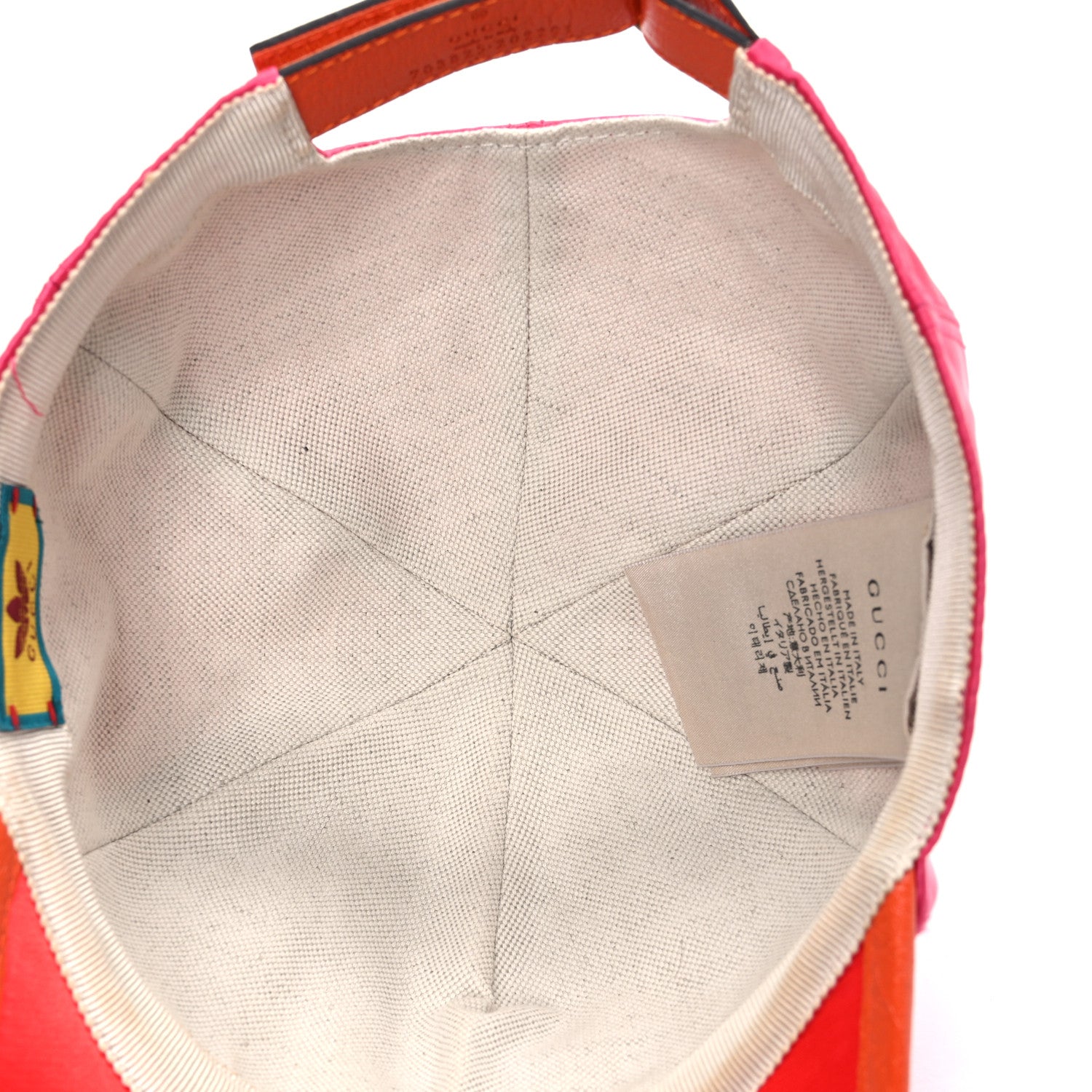 Gucci X ADIDAS Satin Trefoil Logo MC Rolly Baseball Hat Fuxia Red 7 of 8