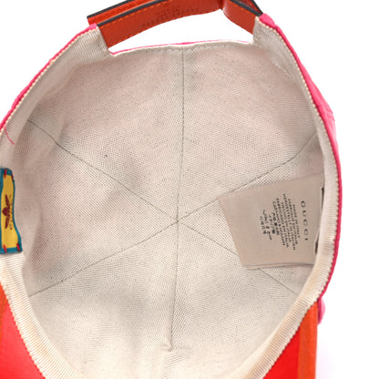 Gucci X ADIDAS Satin Trefoil Logo MC Rolly Baseball Hat Fuxia Red 7 of 8