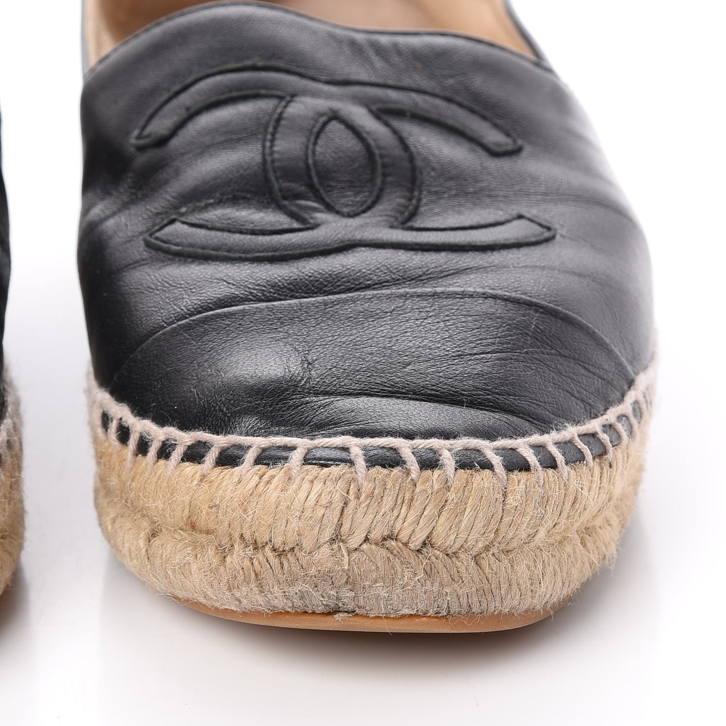 Lambskin CC Espadrilles 39 Black