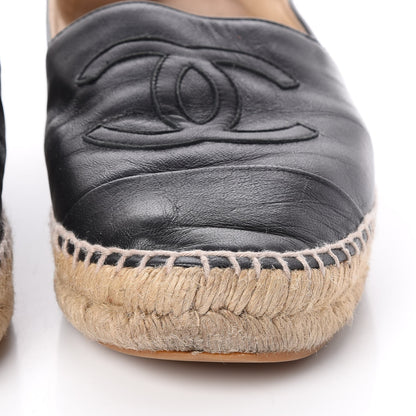 Chanel Lambskin CC Espadrilles 39 Black 18 of 25