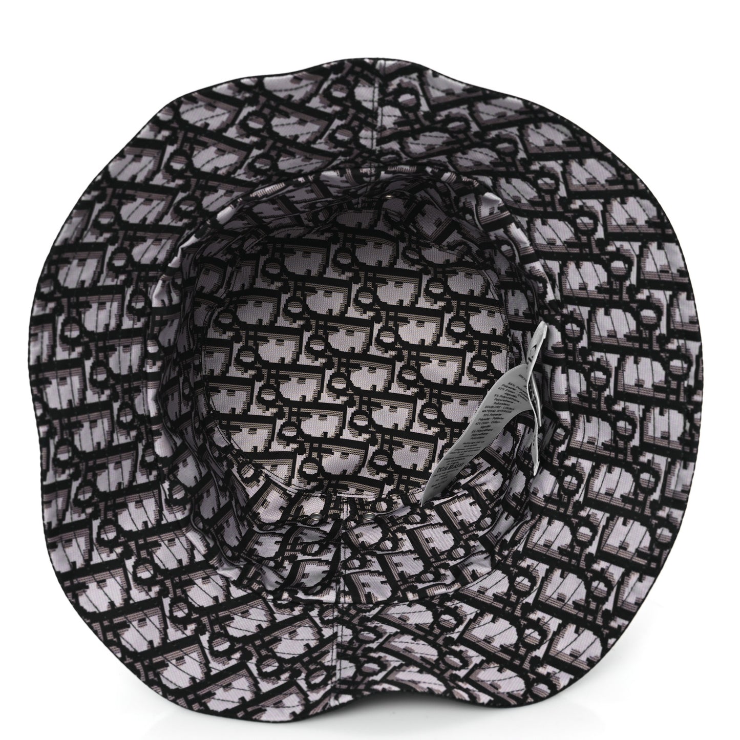 Polyester Cotton Oblique Teddy-D Brim Bucket Hat 57 Black