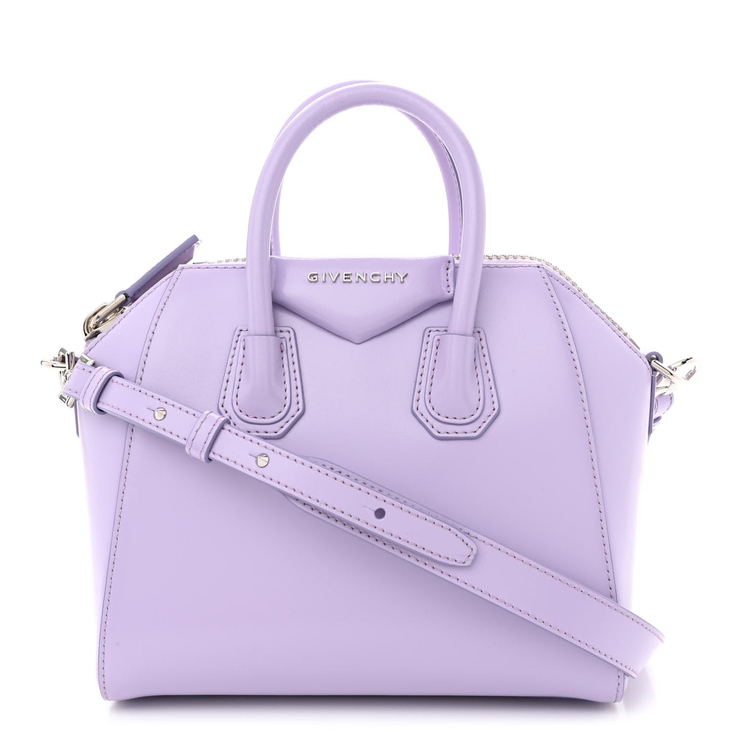 Shiny Lord Calfskin Mini Antigona Lilac