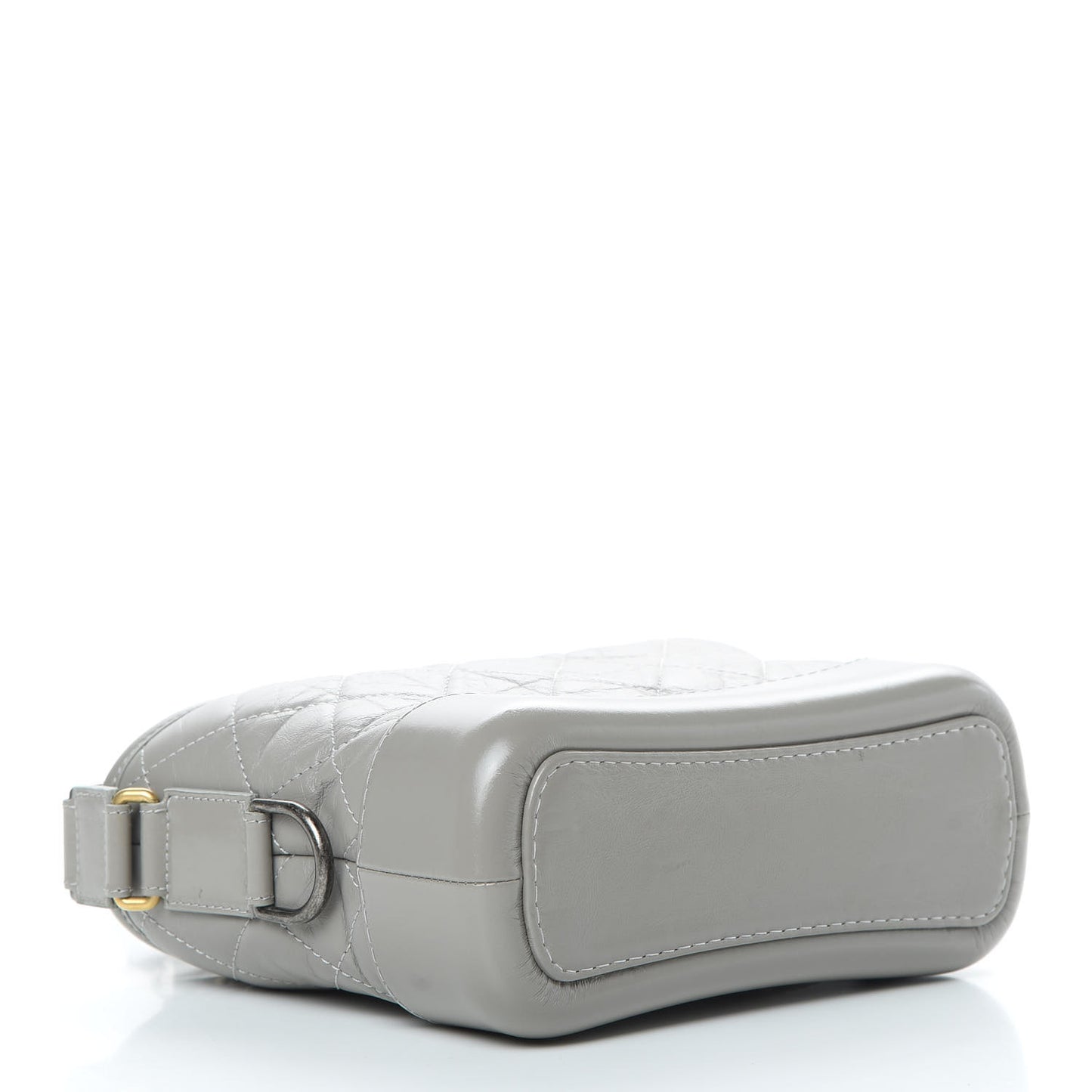 Aged Calfskin Quilted Small Gabrielle Hobo Grey