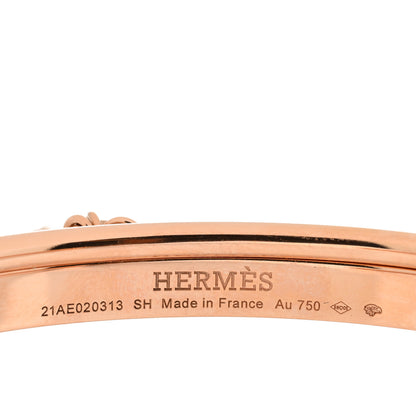 Hermes 18K Rose Gold PM Kelly Clochette Double Cuff Bracelet SH 3 of 4