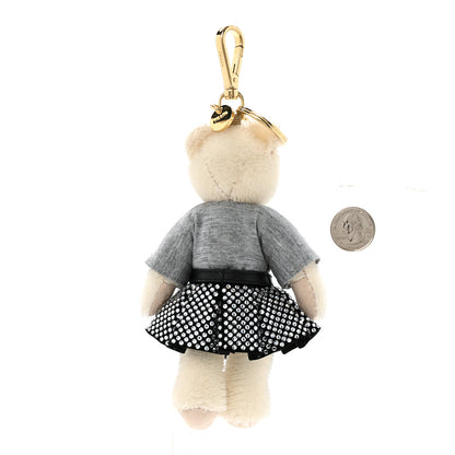 Prada Mohair Teddy Bear Keychain Charm White 2 of 4