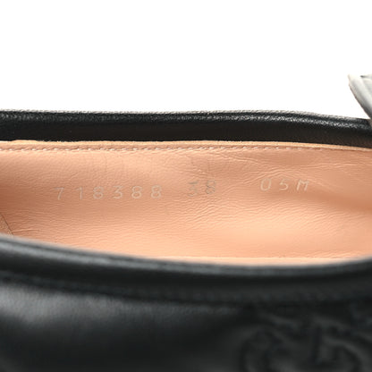 Gucci Nappa Cordovan Lux GG Matelasse Buckled Platform Lug Sole 60mm Loafers 38 Black 6 of 9