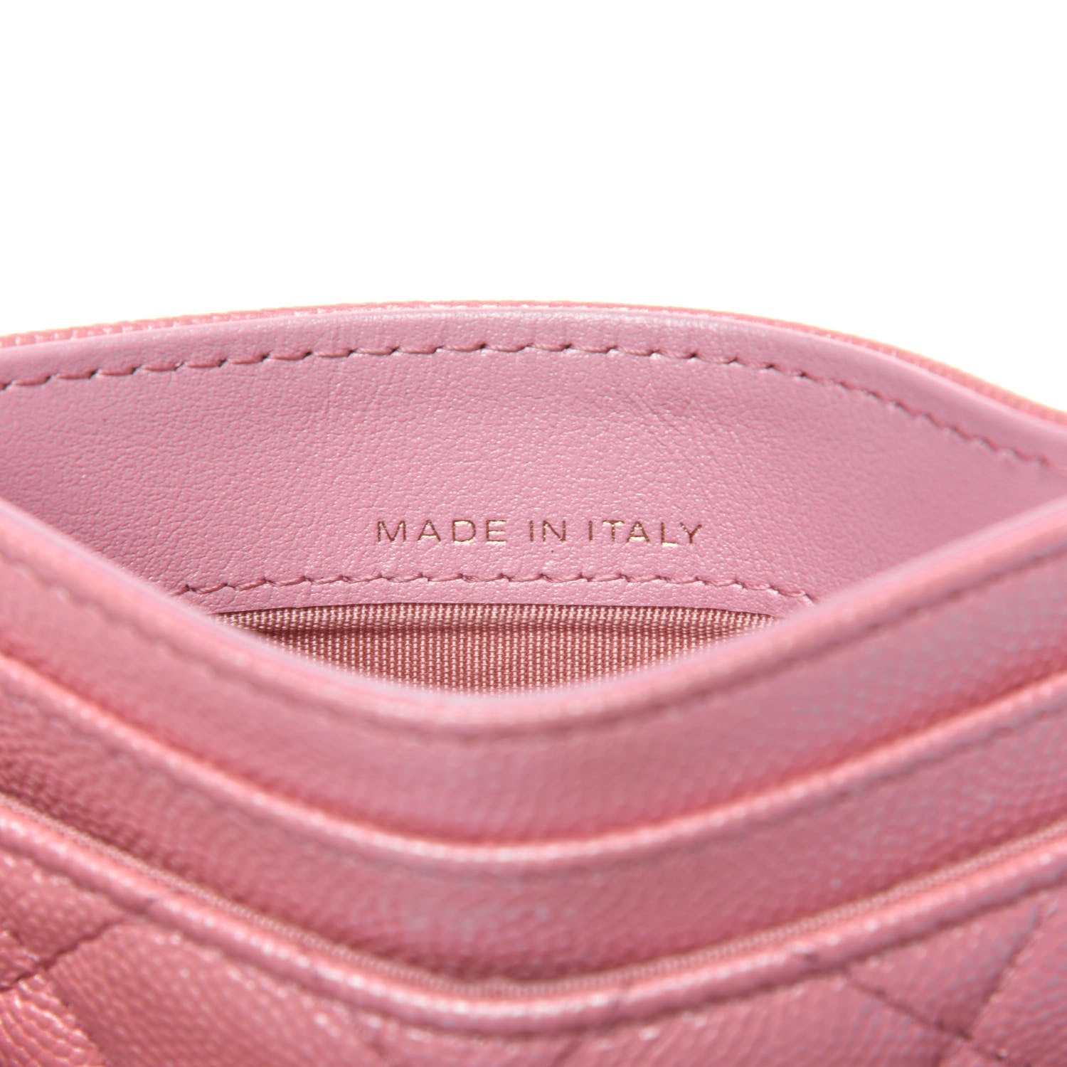 Chanel Iridescent Caviar Quilted Card Holder Rose Pink 7 of 14