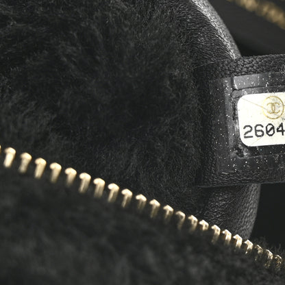 Chanel Calfskin Fur Quilted Waist Bag Fanny Pack Black 7 of 10