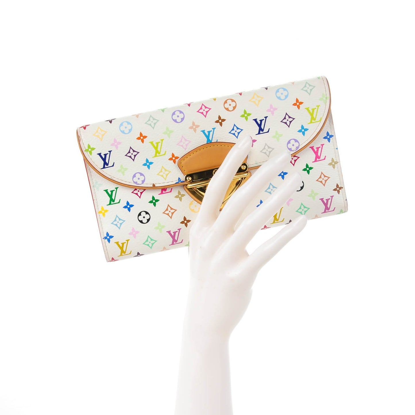 Monogram Multicolor Eugenie Wallet White Litchi