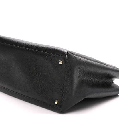 Chanel Calfskin Cerf Shopper Tote Black 10 of 10