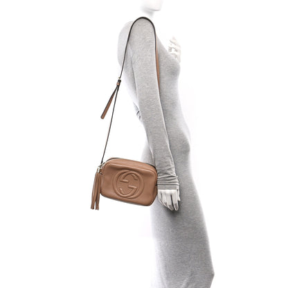 Gucci Pebbled Calfskin Small Soho Disco Bag Camelia 2 of 12