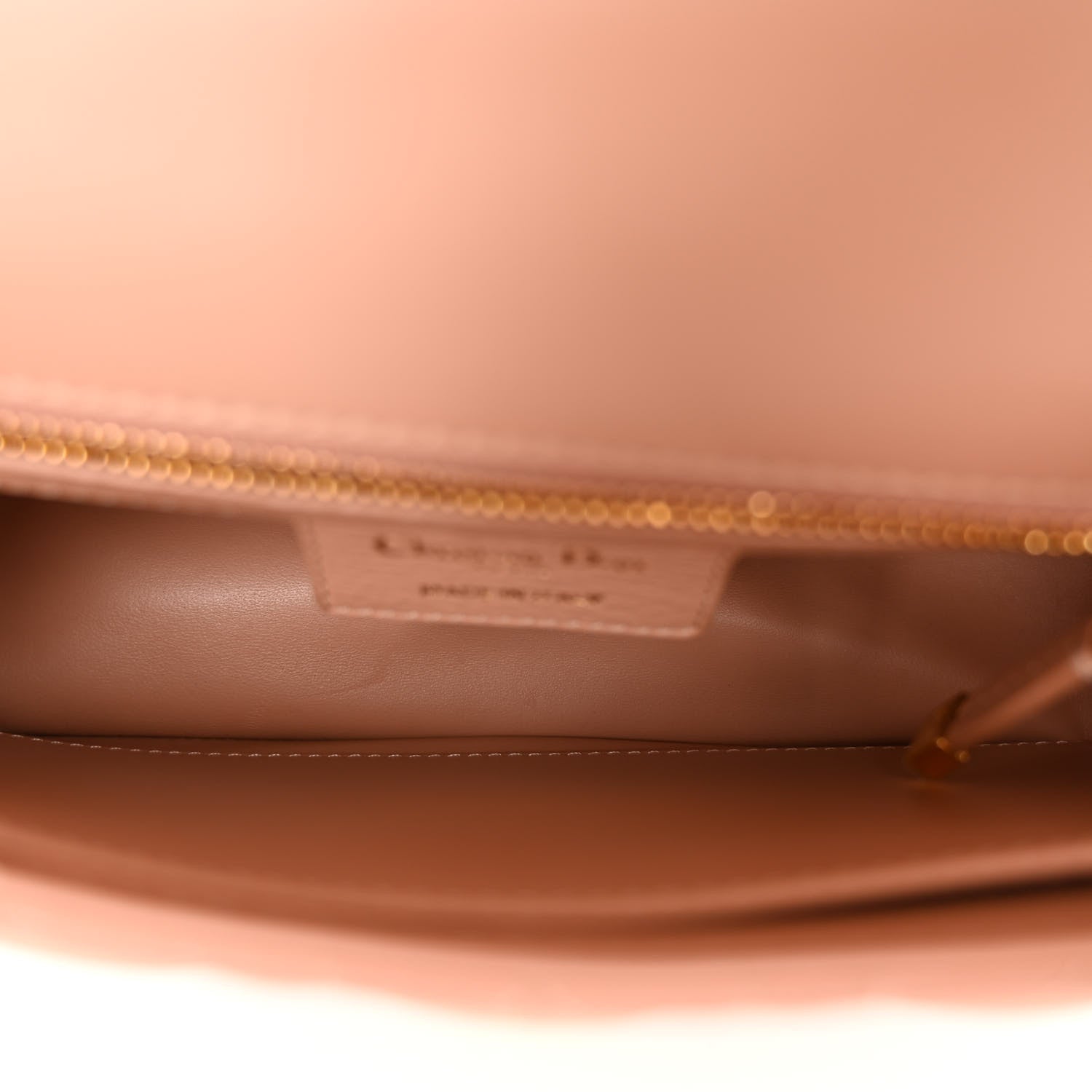 Christian Dior Grained Calfskin Cannage Small Caro Bag Rose De Vents 5 of 9