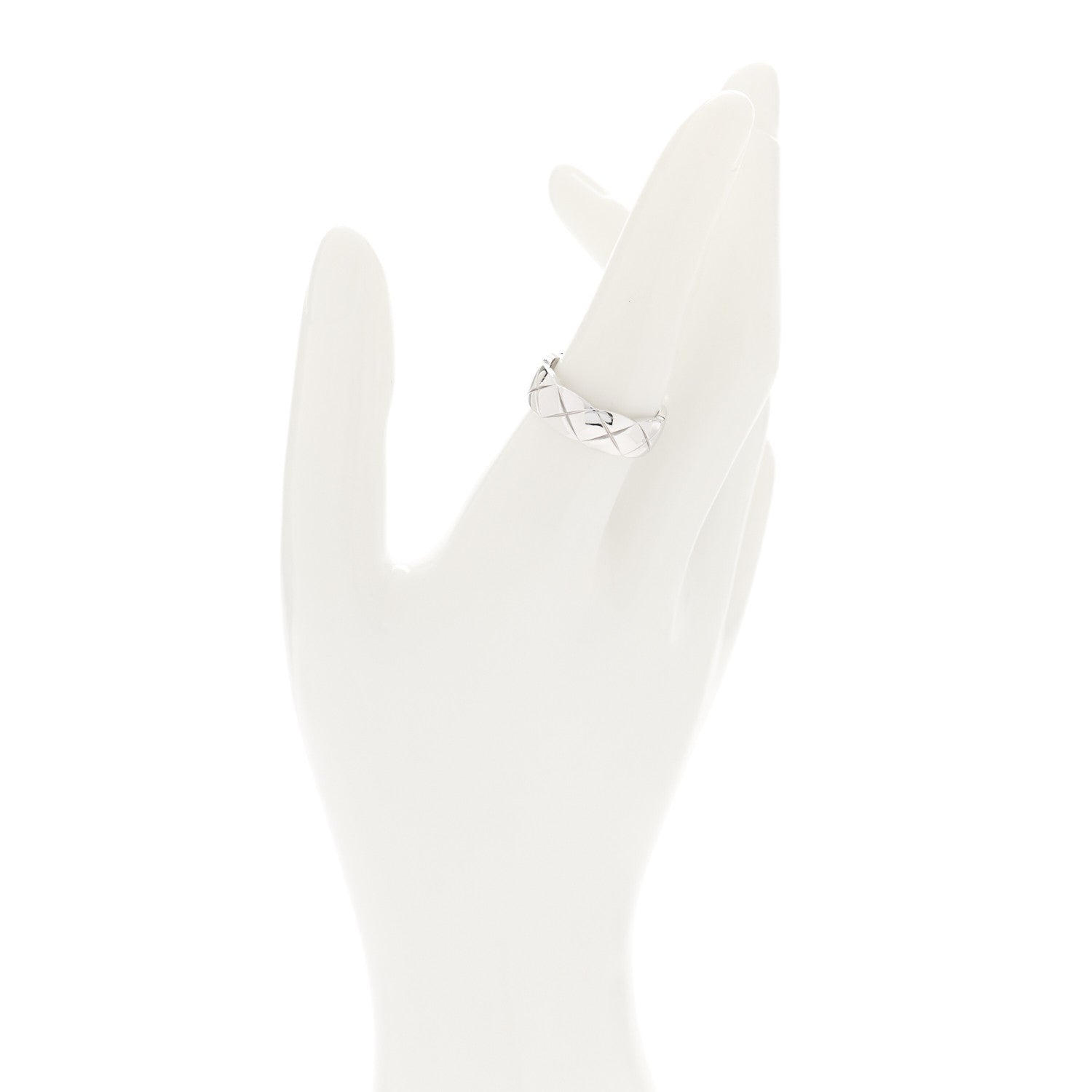 Chanel 18K White Gold Small Coco Crush Ring 56 7.75 2 of 4